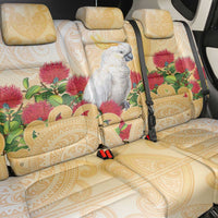New Zealand Aotearoa Cockatoo Back Car Seat Cover Maori Pattern With Pohutukawa Flowers LT05 - Polynesian Pride