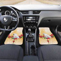 New Zealand Aotearoa Cockatoo Car Mats Maori Pattern With Pohutukawa Flowers
