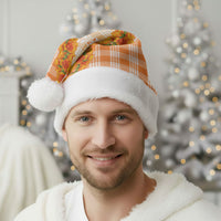 Orange Hawaii Palaka Christmas Santa Hat Hawaiian Ilima Lei
