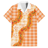 Orange Hawaii Palaka Hawaiian Shirt Hawaiian Ilima Lei LT05 Orange - Polynesian Pride
