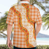Orange Hawaii Palaka Hawaiian Shirt Hawaiian Ilima Lei LT05 - Polynesian Pride
