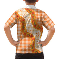 Orange Hawaii Palaka Hawaiian Shirt Hawaiian Ilima Lei LT05 - Polynesian Pride
