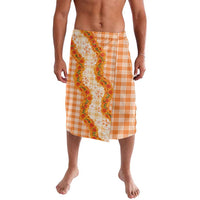 Orange Hawaii Palaka Lavalava Hawaiian Ilima Lei