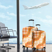 Orange Hawaii Palaka Luggage Cover Hawaiian Ilima Lei LT05 - Polynesian Pride