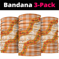 Orange Hawaii Palaka Neck Gaiter Hawaiian Ilima Lei