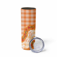 Orange Hawaii Palaka Skinny Tumbler Hawaiian Ilima Lei