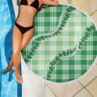 Green Hawaii Palaka Beach Blanket Hawaiian Pikake Lei