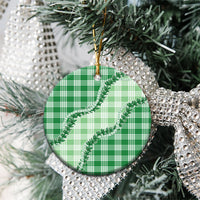 Green Hawaii Palaka Ceramic Ornament Hawaiian Pikake Lei