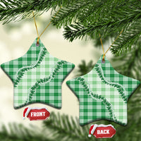 Green Hawaii Palaka Ceramic Ornament Hawaiian Pikake Lei