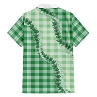 Green Hawaii Palaka Hawaiian Shirt Hawaiian Pikake Lei