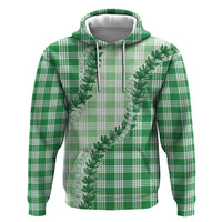Green Hawaii Palaka Hoodie Hawaiian Pikake Lei LT05 Pullover Hoodie Green - Polynesian Pride