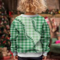 Green Hawaii Palaka Kid Ugly Christmas Sweater Hawaiian Pikake Lei LT05 - Polynesian Pride