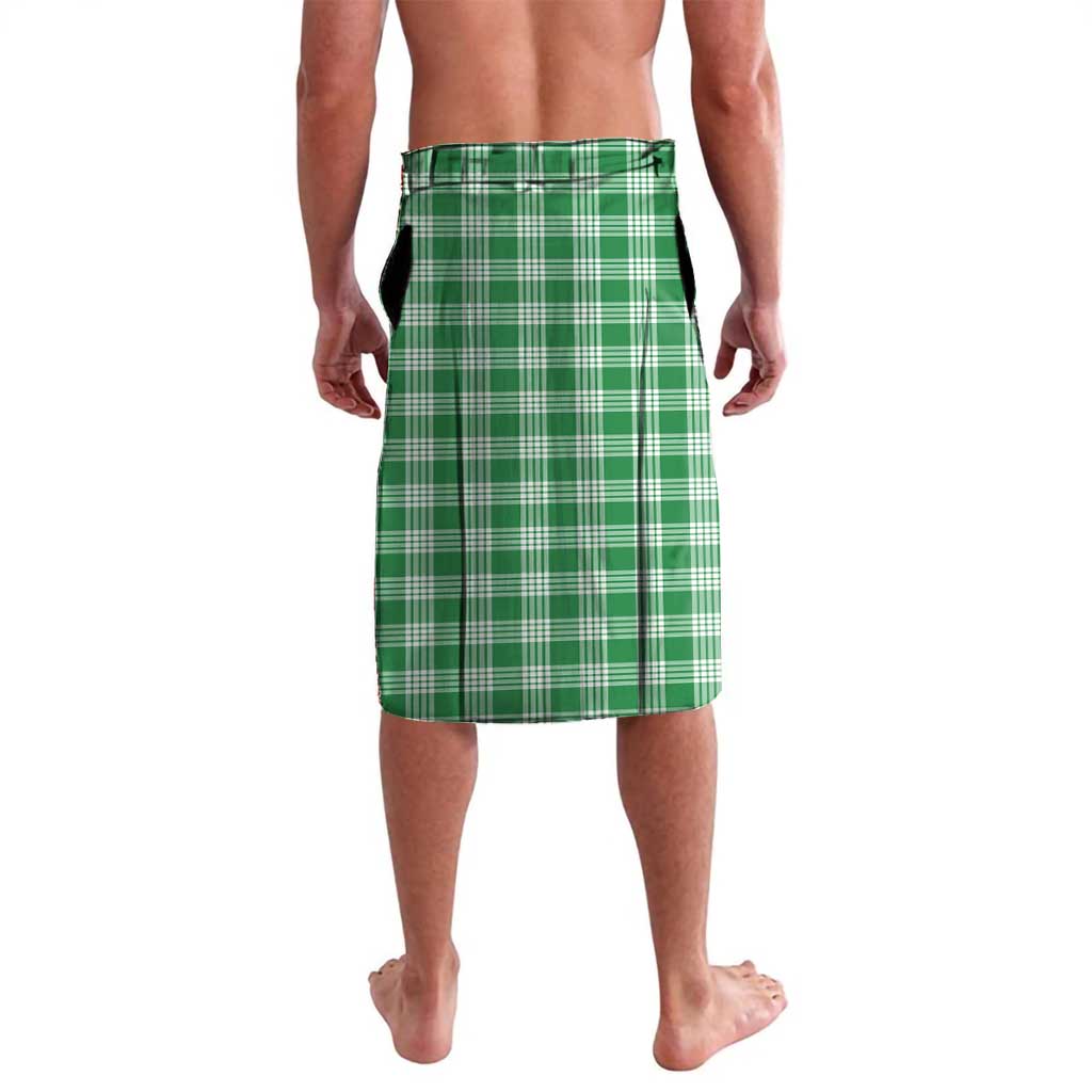 Green Hawaii Palaka Lavalava Hawaiian Pikake Lei