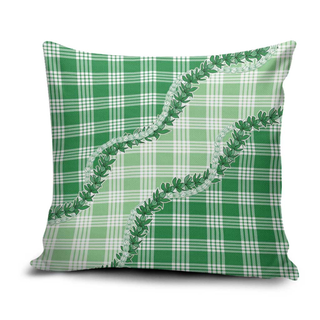 Green Hawaii Palaka Pillow Cover Hawaiian Pikake Lei LT05 Green - Polynesian Pride