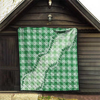 Green Hawaii Palaka Quilt Hawaiian Pikake Lei