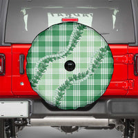 Green Hawaii Palaka Spare Tire Cover Hawaiian Pikake Lei
