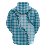 Blue Hawaii Palaka Hoodie Hawaiian Pikake Lei