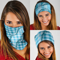 Blue Hawaii Palaka Neck Gaiter Hawaiian Pikake Lei