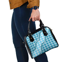 Blue Hawaii Palaka Shoulder Handbag Hawaiian Pikake Lei
