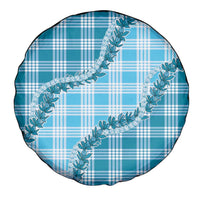 Blue Hawaii Palaka Spare Tire Cover Hawaiian Pikake Lei