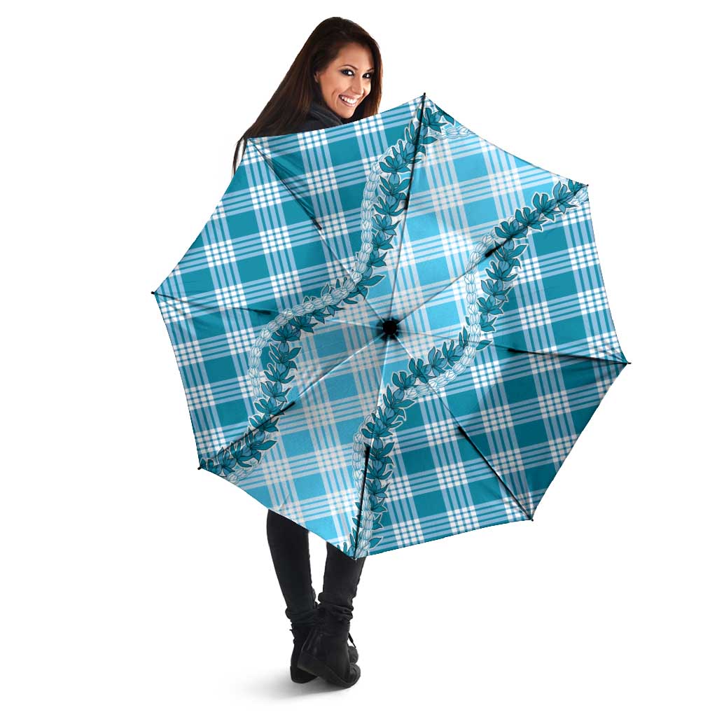 Blue Hawaii Palaka Umbrella Hawaiian Pikake Lei
