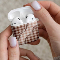 Beige Hawaii Palaka AirPods Case Hawaiian Pikake Lei