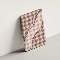 Beige Hawaii Palaka Canvas Wall Art Hawaiian Pikake Lei