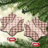 Beige Hawaii Palaka Ceramic Ornament Hawaiian Pikake Lei