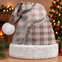 Beige Hawaii Palaka Christmas Santa Hat Hawaiian Pikake Lei