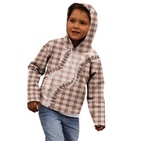 Beige Hawaii Palaka Kid Hoodie Hawaiian Pikake Lei LT05 - Polynesian Pride