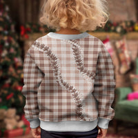 Beige Hawaii Palaka Kid Ugly Christmas Sweater Hawaiian Pikake Lei LT05 - Polynesian Pride