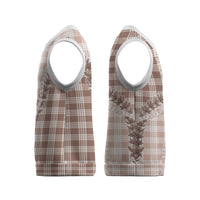 Beige Hawaii Palaka Christmas Knitted V-Neck Vest Hawaiian Pikake Lei LT05 - Polynesian Pride