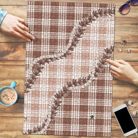 Beige Hawaii Palaka Puzzle Hawaiian Pikake Lei
