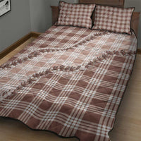 Beige Hawaii Palaka Quilt Bed Set Hawaiian Pikake Lei