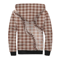 Beige Hawaii Palaka Sherpa Hoodie Hawaiian Pikake Lei