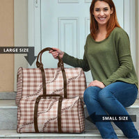 Beige Hawaii Palaka Travel Bag Hawaiian Pikake Lei LT05 - Polynesian Pride
