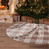 Beige Hawaii Palaka Tree Skirt Hawaiian Pikake Lei