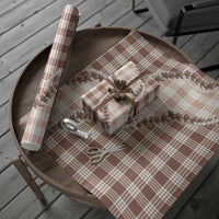 Beige Hawaii Palaka Wrapping Paper Hawaiian Pikake Lei