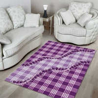 Violet Hawaii Palaka Area Rug Hawaiian Pikake Lei