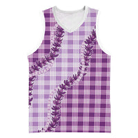Violet Hawaii Palaka Basketball Jersey Hawaiian Pikake Lei