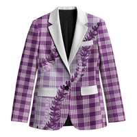 Violet Hawaii Palaka Blazer Hawaiian Pikake Lei