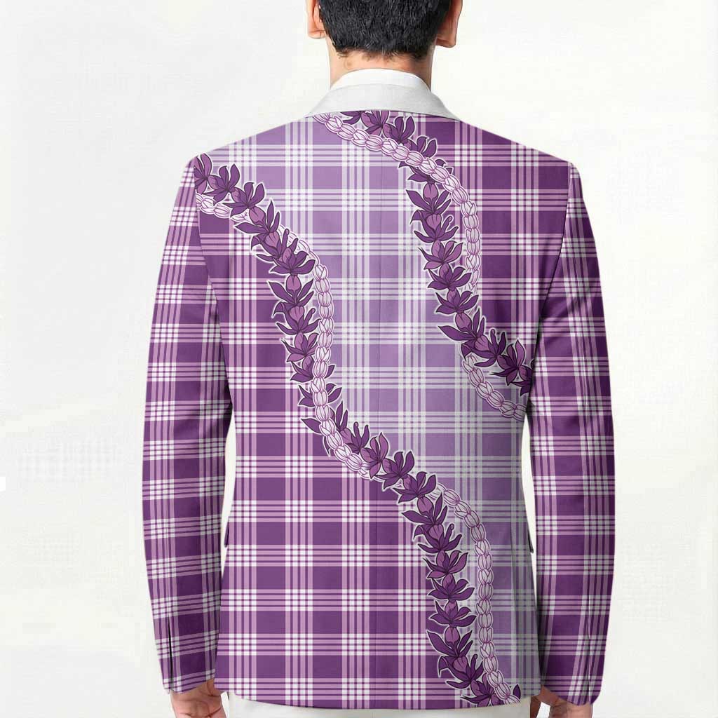 Violet Hawaii Palaka Blazer Hawaiian Pikake Lei