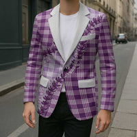 Violet Hawaii Palaka Blazer Hawaiian Pikake Lei