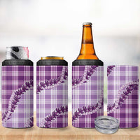 Violet Hawaii Palaka 4 in 1 Can Cooler Tumbler Hawaiian Pikake Lei