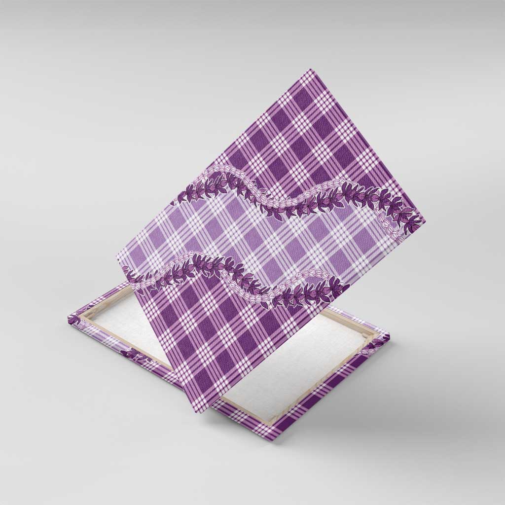 Violet Hawaii Palaka Canvas Wall Art Hawaiian Pikake Lei