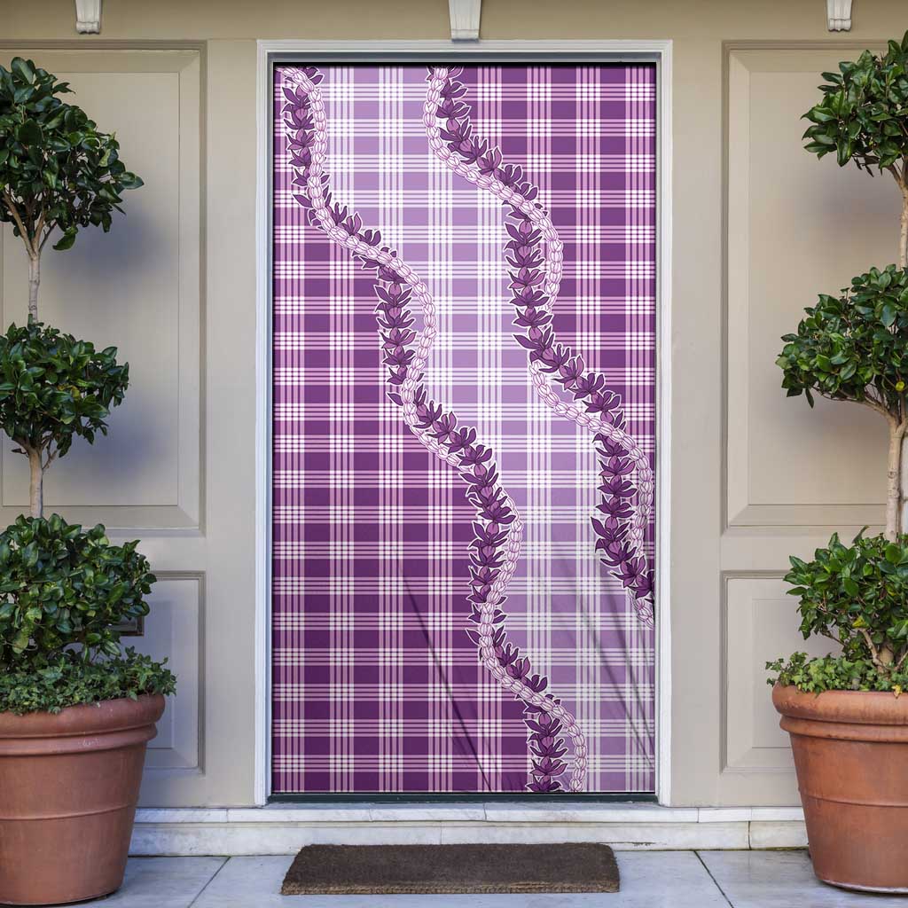 Violet Hawaii Palaka Door Cover Hawaiian Pikake Lei LT05 Violet - Polynesian Pride