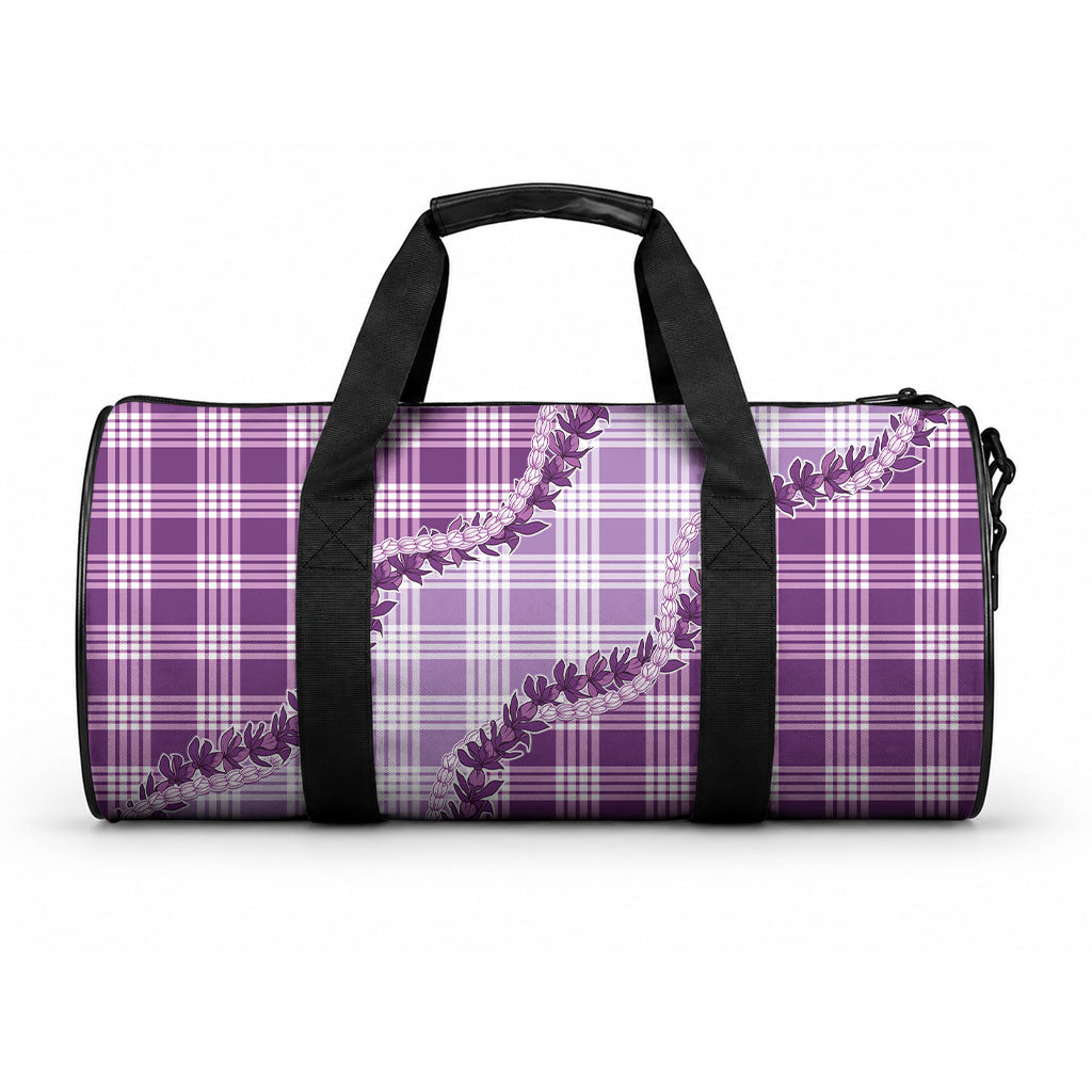 Violet Hawaii Palaka Duffle Bag Hawaiian Pikake Lei