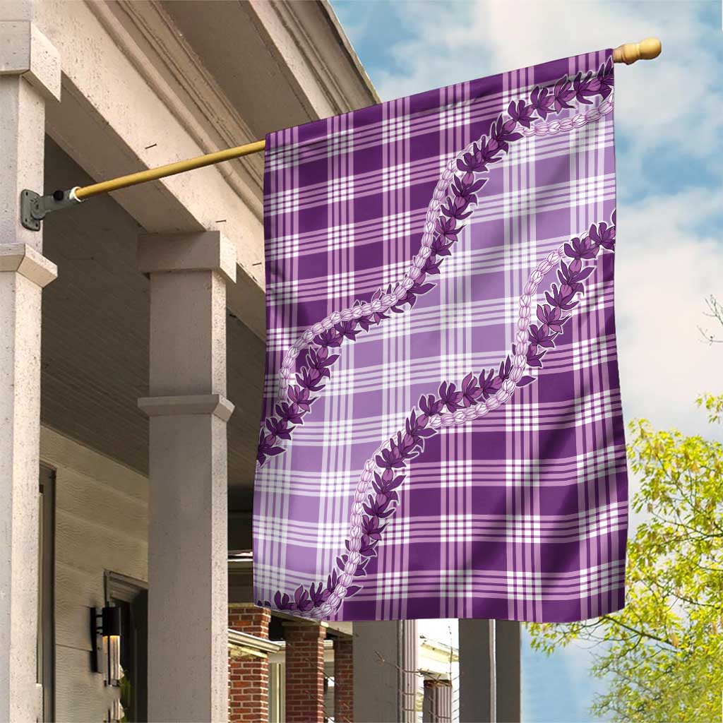 Violet Hawaii Palaka Garden Flag Hawaiian Pikake Lei LT05 House Flag Violet - Polynesian Pride