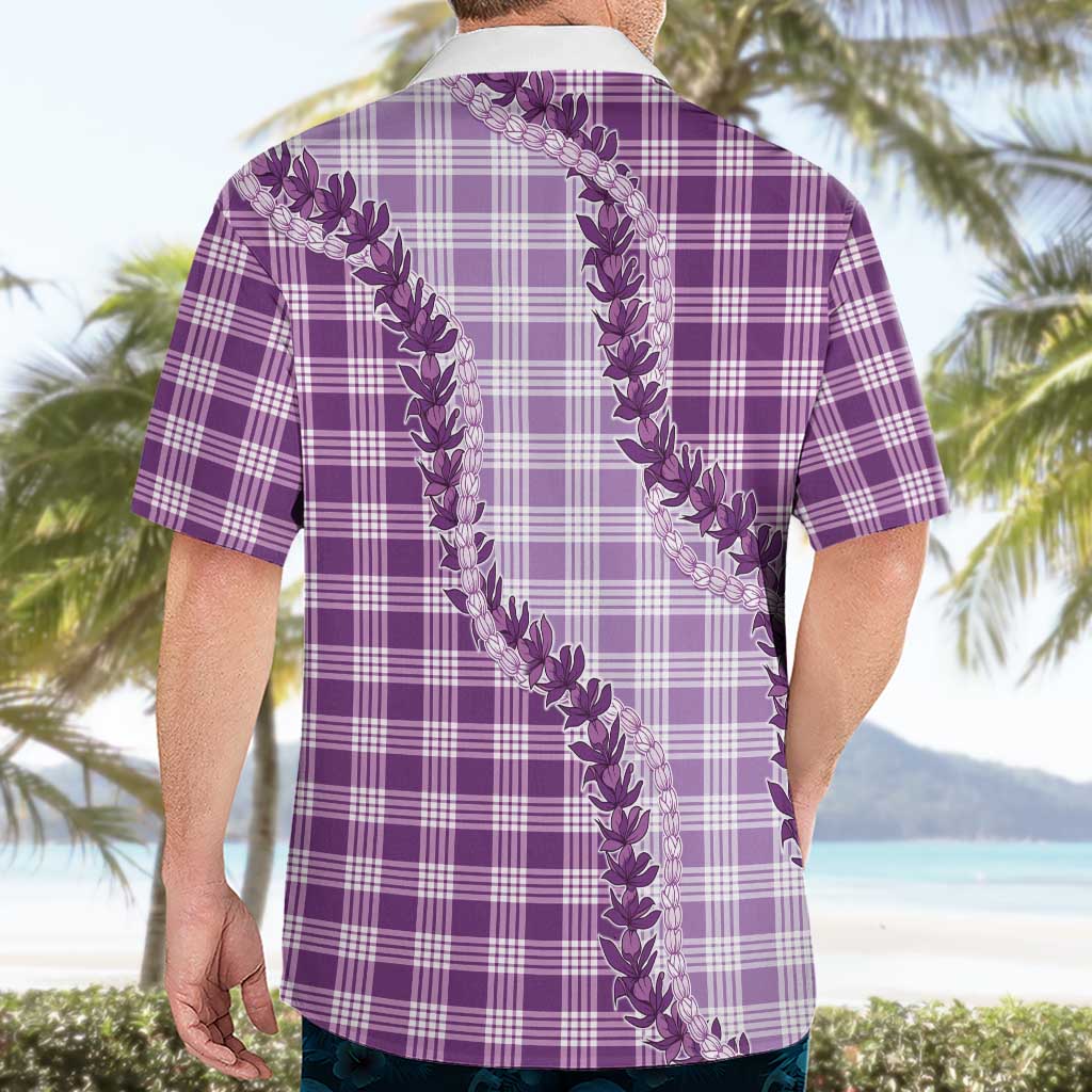 Violet Hawaii Palaka Hawaiian Shirt Hawaiian Pikake Lei