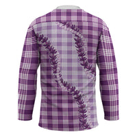 Violet Hawaii Palaka Hockey Jersey Hawaiian Pikake Lei